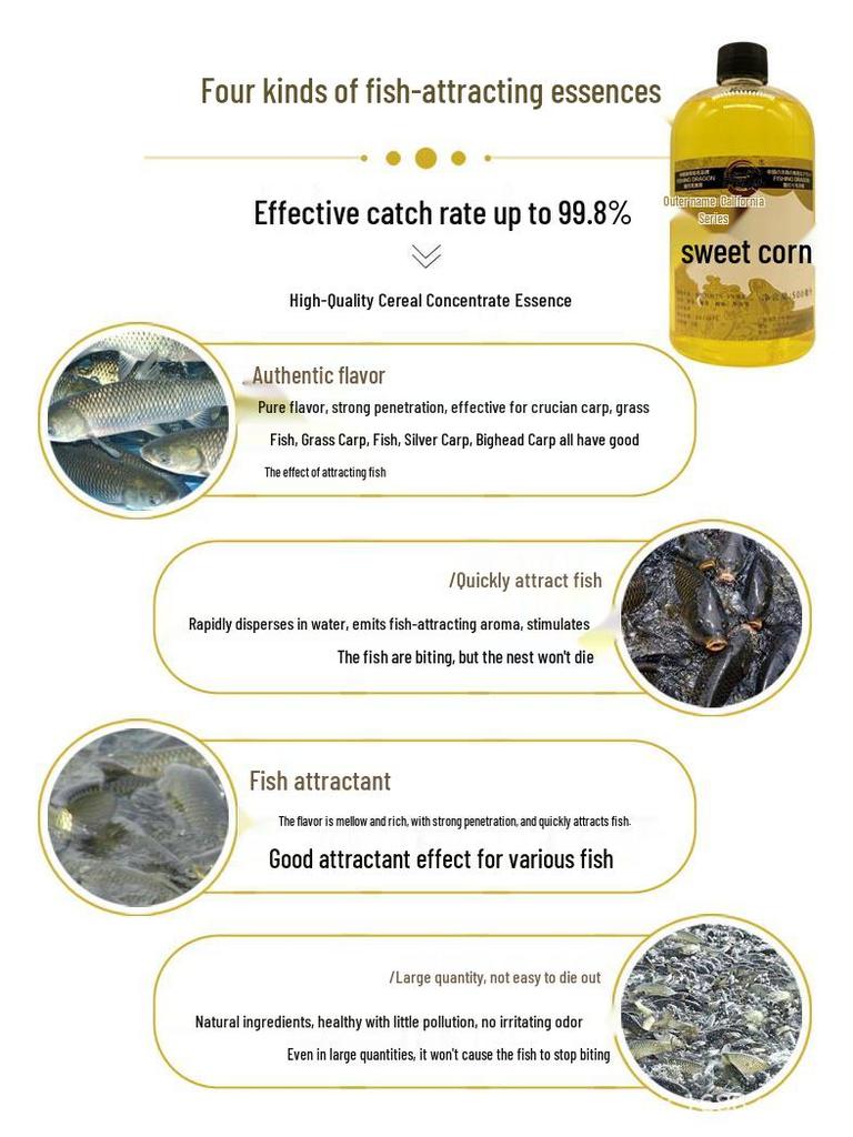 Sweet Corn Fish Bait Attractant for Crucian, Carp, and Grass Carp Wild Fishing