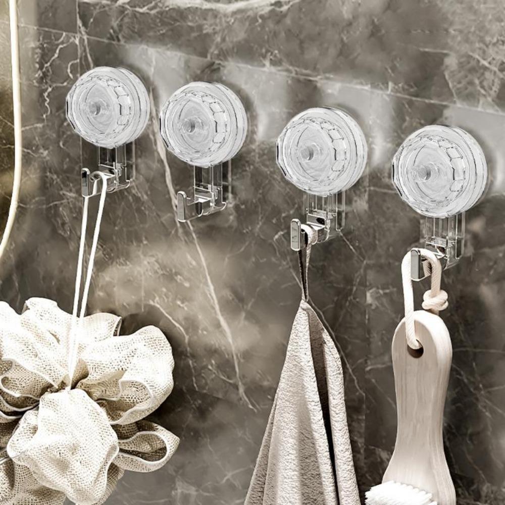 Household Suction Cup Hooks Self-adhesive Multifunctional Keys Clothes Hooks Removable Wall Hanging Rotating Towel Hook