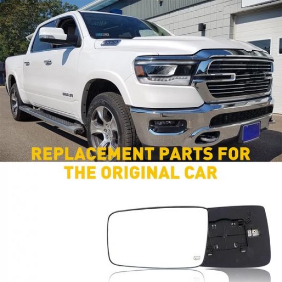 New Mirror Glass For 2011- Ram 1500 2011-2018 Ram 2500 Driver Side Heated US