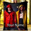 Custom Name Stranger Things Theme Printed Blanket - Perfect for Couch, Bed, Travel & Outdoor Use | Machine Washable, Cozy & Durable.