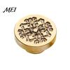 Greeting Card Sealer Wax Seal Stamp, Vintage Plant Pattern Head, Durable Flower Embossing Stamp Copper Head Replacement, for Envelope And Cards