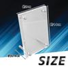 Display stand for trading cards, acrylic frame, screw-type, easy assembly, can be used vertically or horizontally, double-sided clear