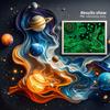 4 Pcs/Set A4 Noctilucent Diy Scratch Painting Colorful Starry Sky Animals Lion Elk Manual Scratch Painting Drawing Artistic Work