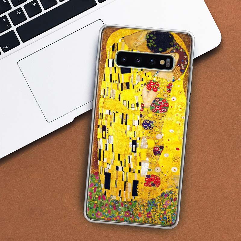 Kiss by Gustav Klimt Desig Phone Case For Samsung Galaxy S10 Plus S20 FE S21 S22 Ultra S10E S9 S8 + S6 S7 Edge Lite Shell Coque