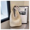 Simple Cotton Thread Bag New Versatile Handwoven Bag Holiday Beach Bag Niche Shoulder Bag Fashion Women's Bag
