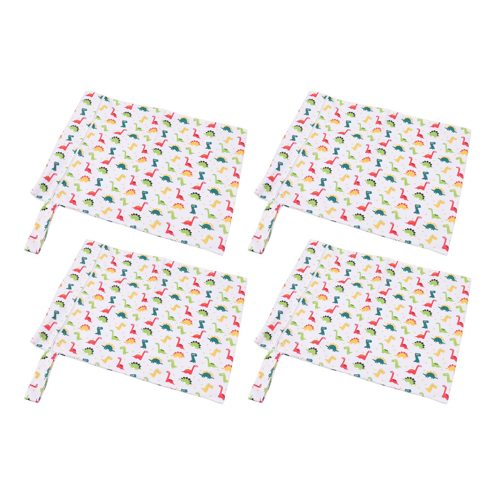 

4 шт. Подвесная сумка для детской коляски, хлопковая, с принтом, водонепроницаемая, портативная, с одной молнией 30x40 см