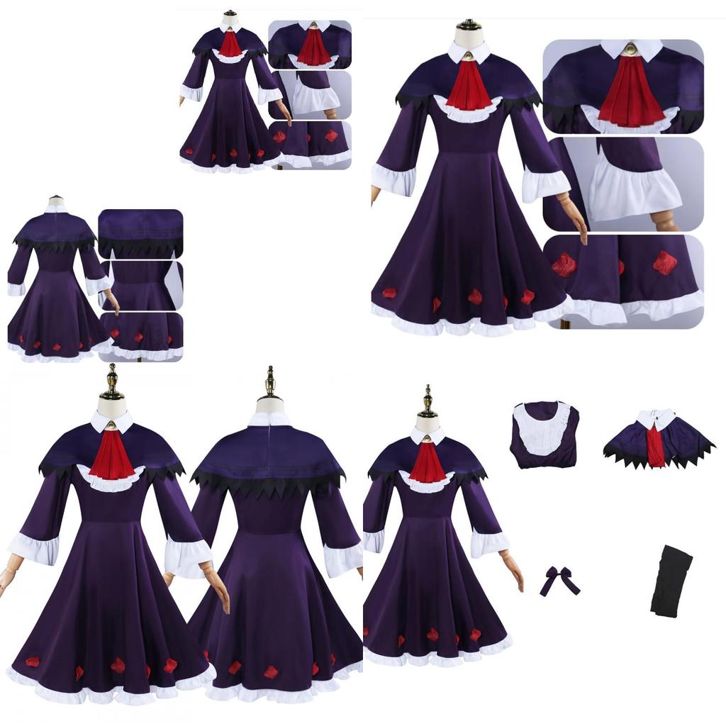 Magical Girl Madoka Magica Homura Akemi Cosplay Costume Dress Accessories Headband Socks)