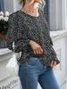 2025 Women's Long-Sleeve V-Neck Printed Casual Fashion Top