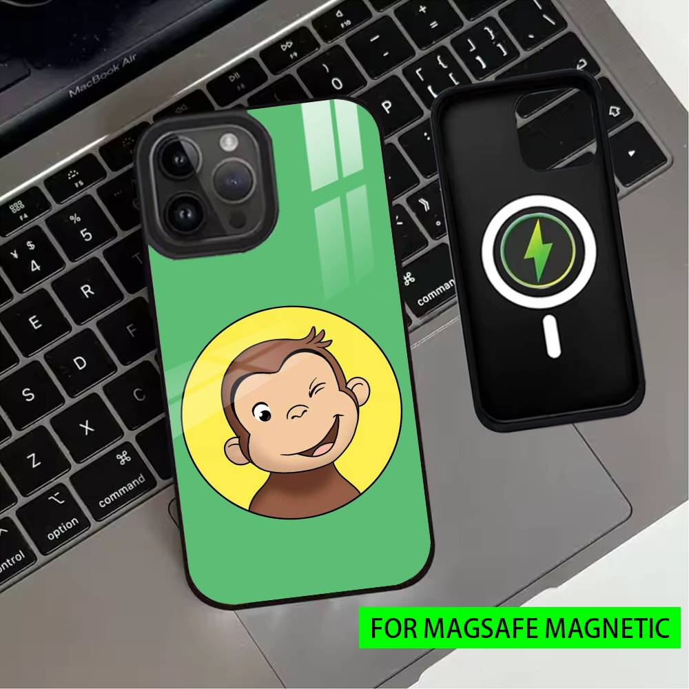C-Curious G-George M-Monkey CG Phone Case For iPhone17,16,15,14,13,12,11 Plus,Pro Magnetic For Magsafe Wireless Charging