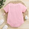 Baby Print Baumwoll Body „Daddy's Little Girl“ Rosa Kurzarm Jumpsuit Onesie