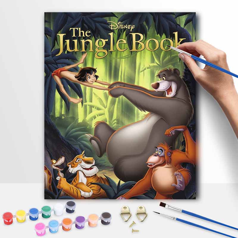 Disney The Jungle Book Oil Paint By Numbers Hand Painting Kit. Home Decor Gift 20x30cm