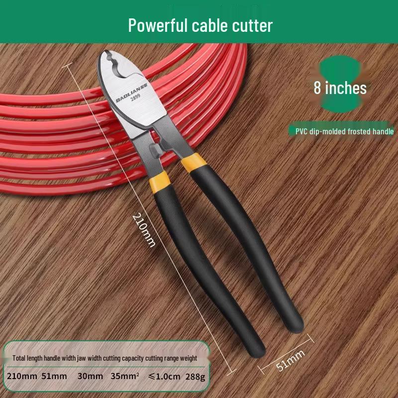Multifunktions-Abisolierzange & Seitenschneider: Schnellwerkzeug für Elektriker mit industrieller Sichelschneide.