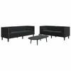 Living Room Sofa 2 Pcs Black 194 X 74.5 X 70.5 Cm Velvet