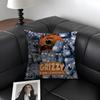 Federa per Cuscino G-Grizzly e L-Lemming Lino Naturale Tessuto Biologico Stampa Double-Sided Divano Decorazione Casa Regalo Federa