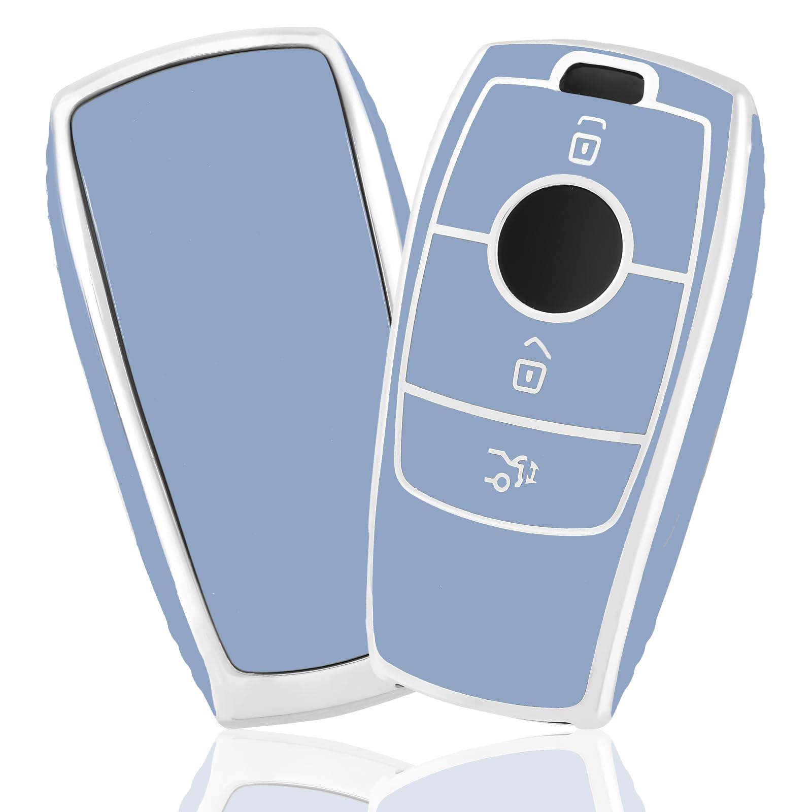 

[В ПУТЬ] Чехол для ключа ТПУ Чехол для ключа автомобиля Чехол для ключа Совместимый Mercedes Benz синий