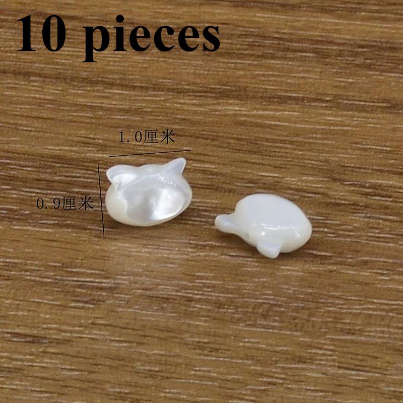 White Natural Mother Of Pearl Shell Beads Handmade Bird Cat Rabbit Animal Cute Flower Shell Beads For Making DIY Jewelry Finding