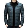 Men's Lightweight Down Jacket - Warm Business Casual Lapel Style for Middle-Aged Dads