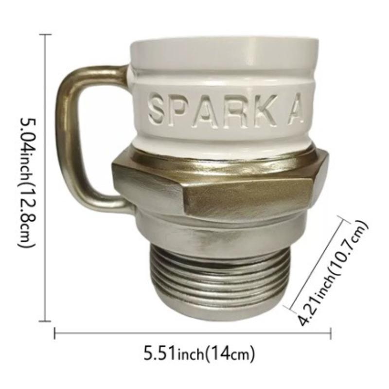 New Spark Plug Mug Spark Plug Cup Resin Material Stainless Steel Liner 201-300ml