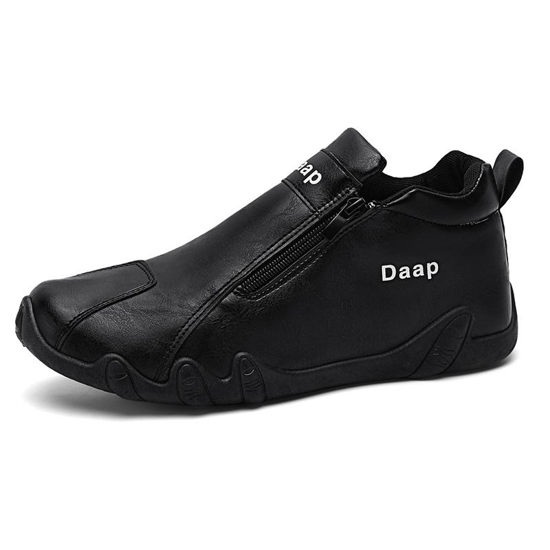 New British Style Fashion Short Boots Men Luxury Leather Anti Slip Comfortable Work Shoes Outdoor Travel Sports Casual Shoes
