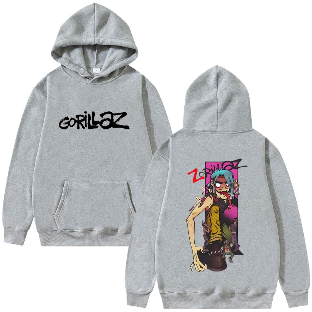 Gorillaz Band Hoodie Men Women Hip Hop Rock Fashion Oversized Sweatshirt Male Casual High Quality Fleece Hoodies