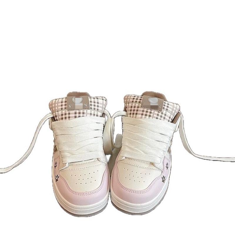 Campus Style Little White Shoes Women's Autumn New Breathable Board Shoes Versatile Students with Skirts Bread Shoes