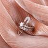 Girls Zircon Double Layer Pin Design Micro-Inlaid Copper Open Ring Finger Rings Fashion Jewelry