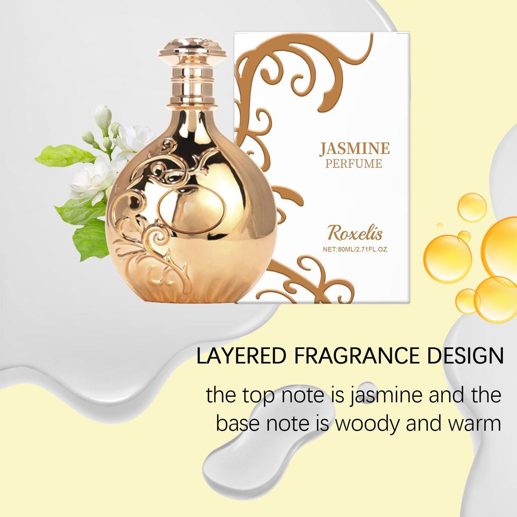 Jasmine Perfume - Fresh Jasmine As Main Note, Long-Lasting Fragrance To Enhance Elegant Temperament | Eau De Parfum for Women