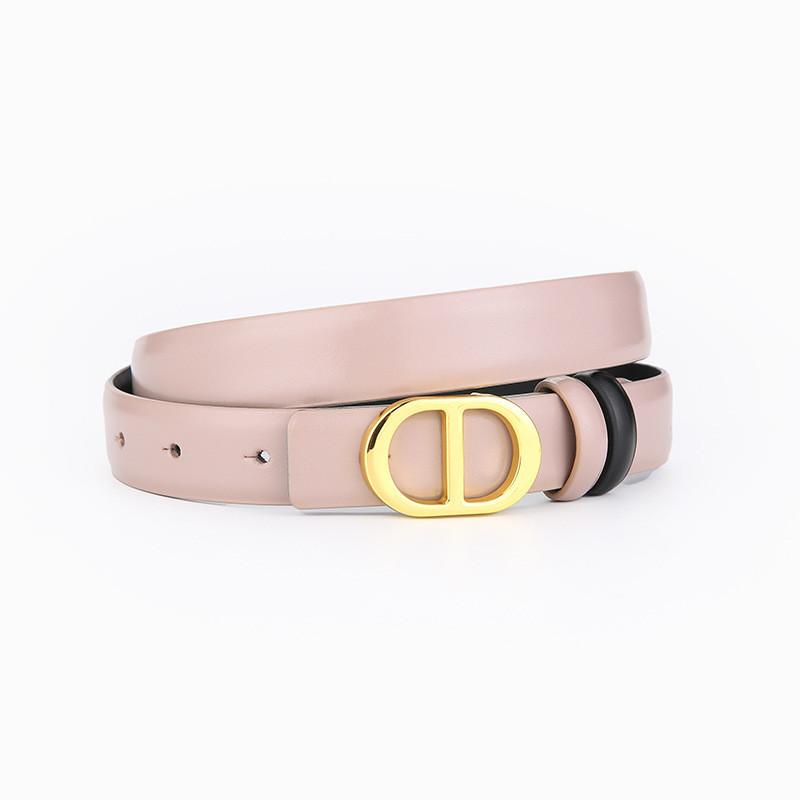 Genuine Leather Doublesided Belt For Women With Alloy Buckle For Casual And Office Wear