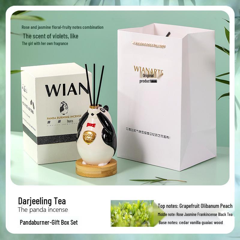 Chinese Panda Ceramic Diffuser Aromatherapy Gift Set