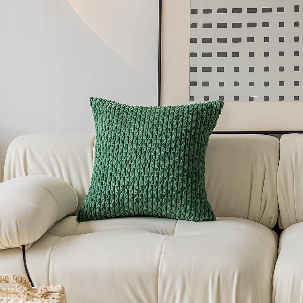 European Style Corduroy Lumbar Throw Pillow Cover for Home and Bedroom Decor.