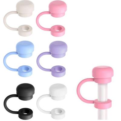 4 PCS Straw Decoration Straw Tips Cover Straw Covers Cap For Reusable Straws Long-lasting Straw Protector