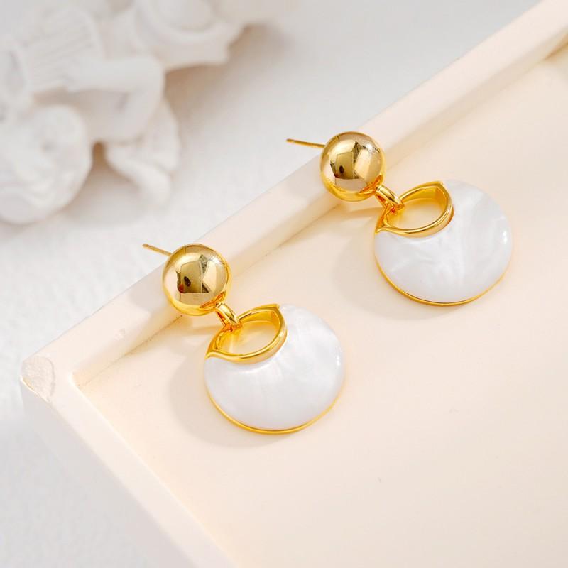 Geometric Heart Leopard Print Tassel Earrings Women Statement Fashion Drop With Copper Post 2026 Collection White Round