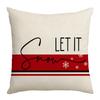 Christmas Pillowcase Pillowcase Christmas Tree Snowflake Element Letter Stripe Print Pillowcase Festive Atmosphere Cushion