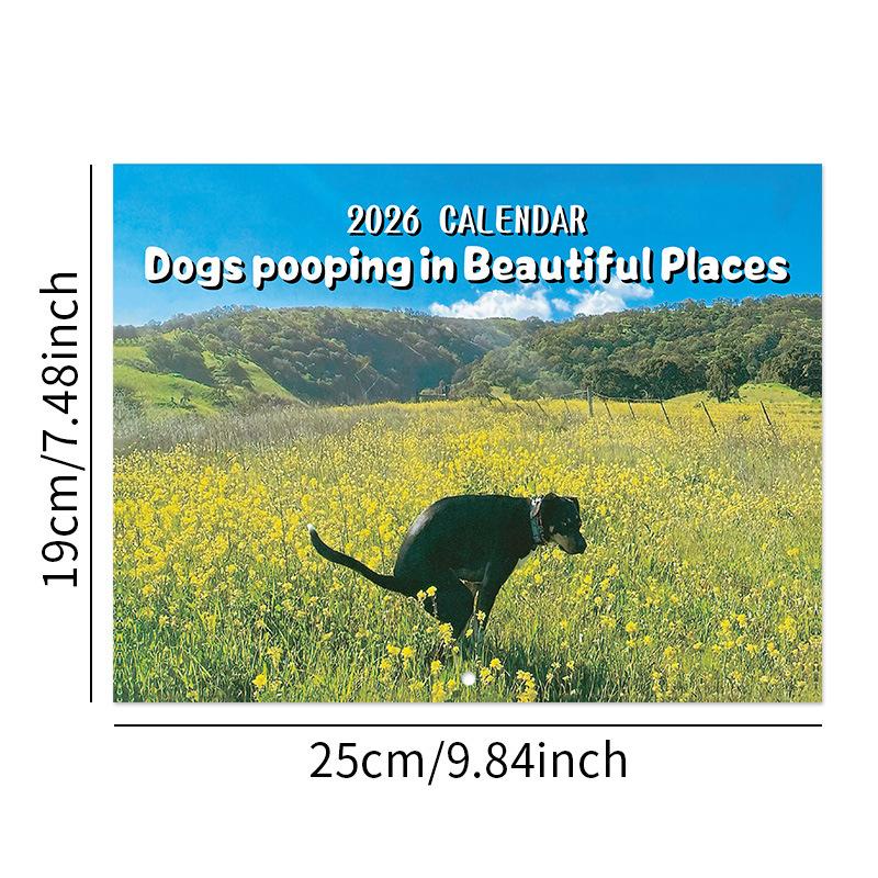 

Pooping Dog Calendar, 2026 New Calendar, Suitable for Home Decoration for Dog Enthusiasts