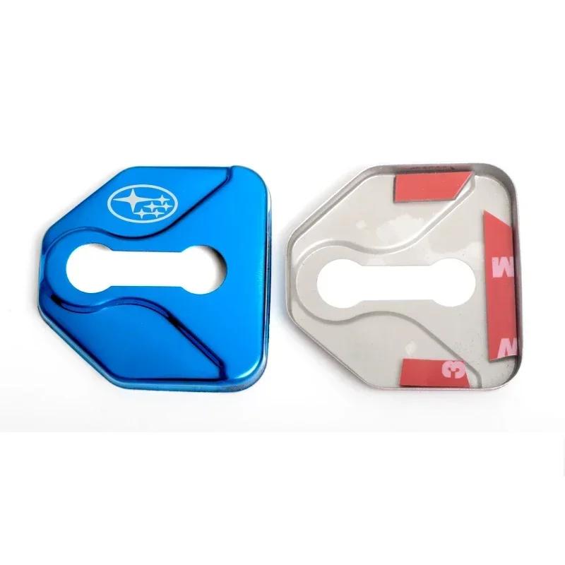 4pcs Car Door Lock Cover Metal Styling Stickers for Subaru STI Impreza Legacy Forester Outback XV BZ Protective Accessories iuyh8