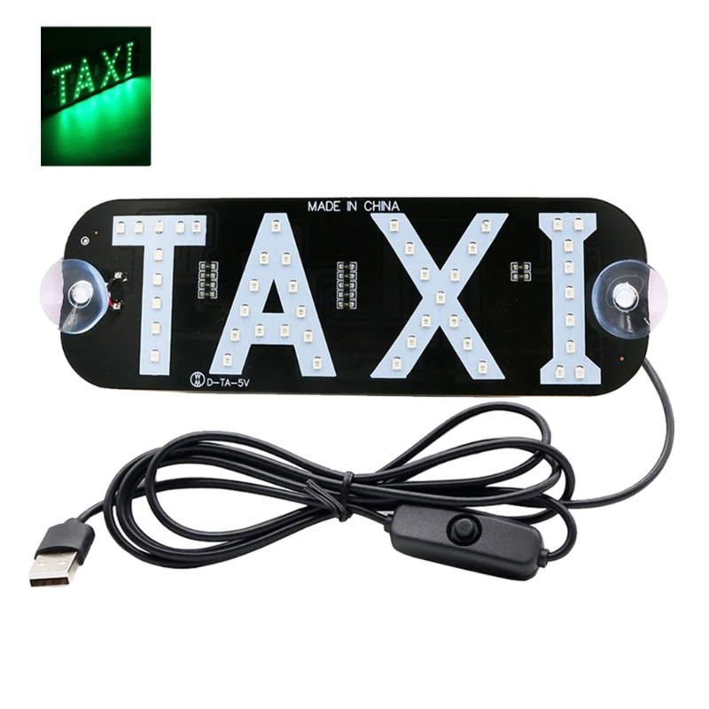 LED Sign Decor,Taxi Flashing Suction On Car Window with USB and On/Offf Switch Taxi Light Lamp Taxi Sign