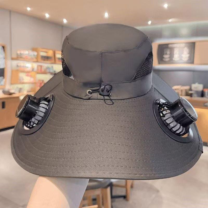 Quick Dry Bucket Hat for Men Large Brim Solar Fan Hat Breathable Sun Protection for Outdoor Adventures