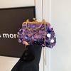 Sequins Evening Clutch Bag Fashion Evening Bags Chain Strap Bling Shoulder Bag Large Capacity Top Handle Purse for Wedding Party