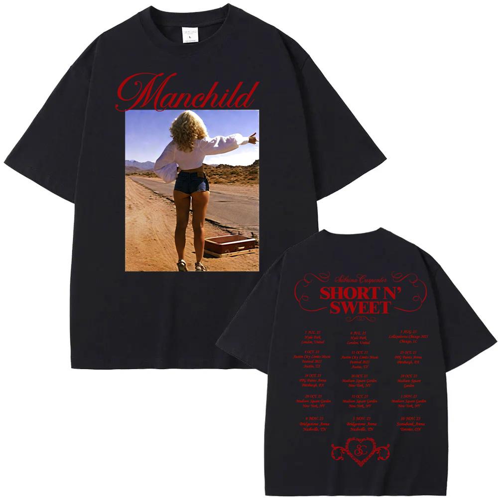 

Sabrina Carpenter - Manchild T Shirt Sleeve Fashion Tee-shirt Summer Casual 100%Cotton Tshirt Camiseta Hombre Soft Summer Tops 4XL