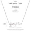 New Copper Necklace Zircon Heart Interlocking Pendant Necklace For Women Wedding Birthday Party Jewelry Gifts