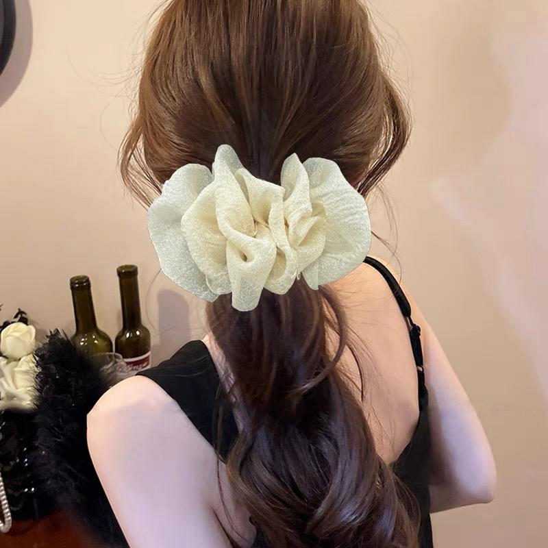 Elegante Coda di Cavallo con Mesh e Arricciature, Molletta a Banana per Capelli, Pinze per Capelli a Forma di Pesce, Fermaglio Twist, Barrette, Accessori per Capelli da Donna