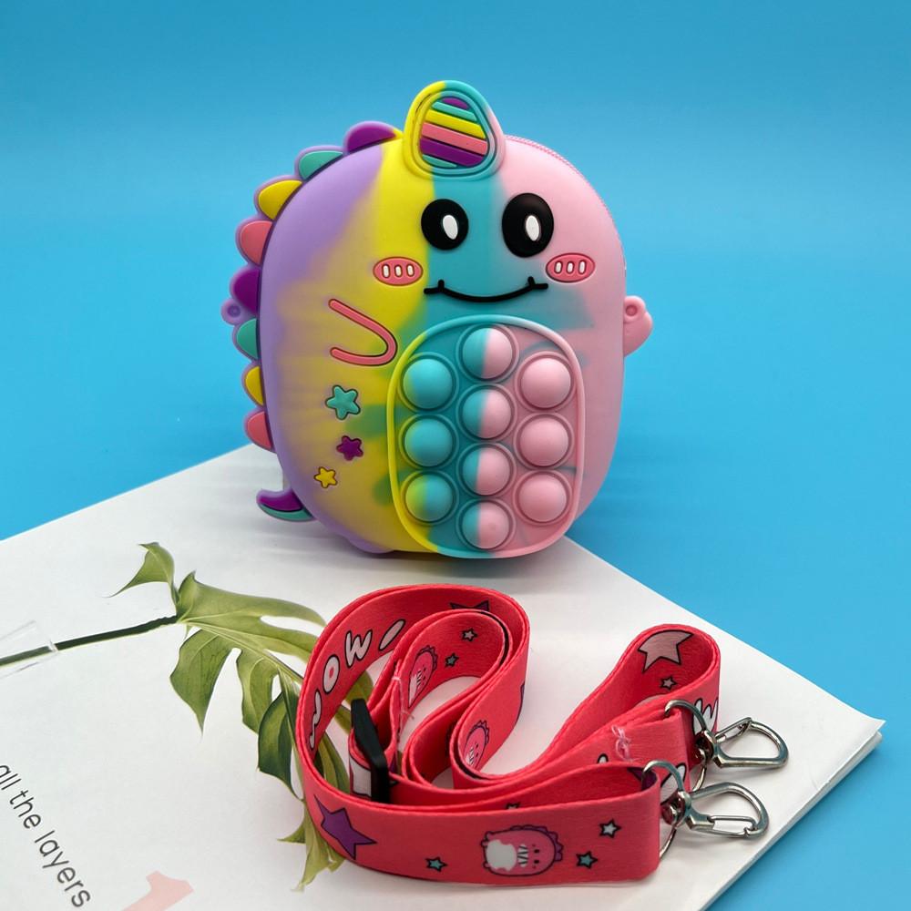 Dinosaur Coin Purse With Silicone Material Durable For Children Daily Use