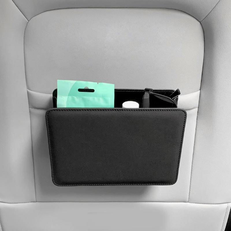 Car Trash Can Portable Durable Foldable Hanging Storage Bucket LeathersTrash Can