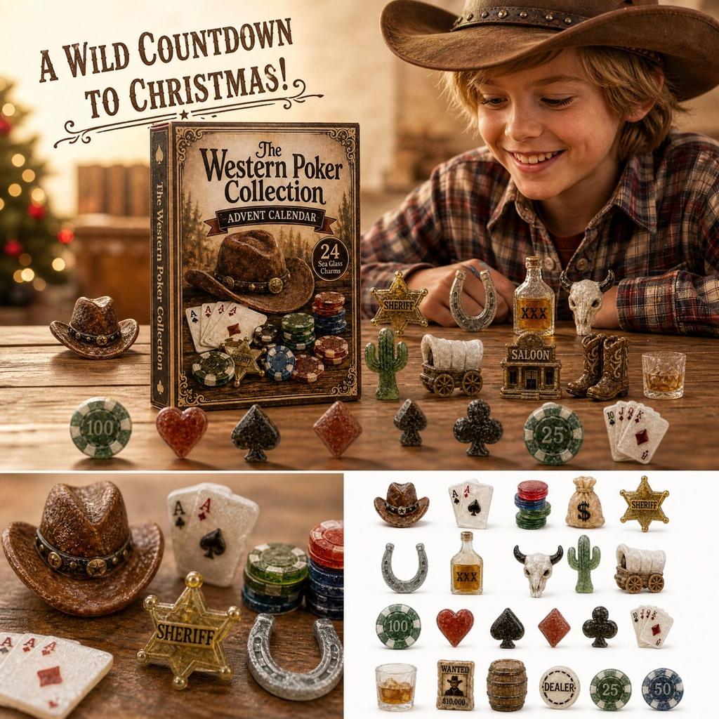 Christmas Advent Calendar Box Set with -Day Countdown and 2D Festive Design