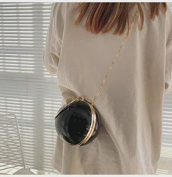 2025 Kulatá akrylová večerní kabelka - Trendy crossbody s řetízkem pro ženy