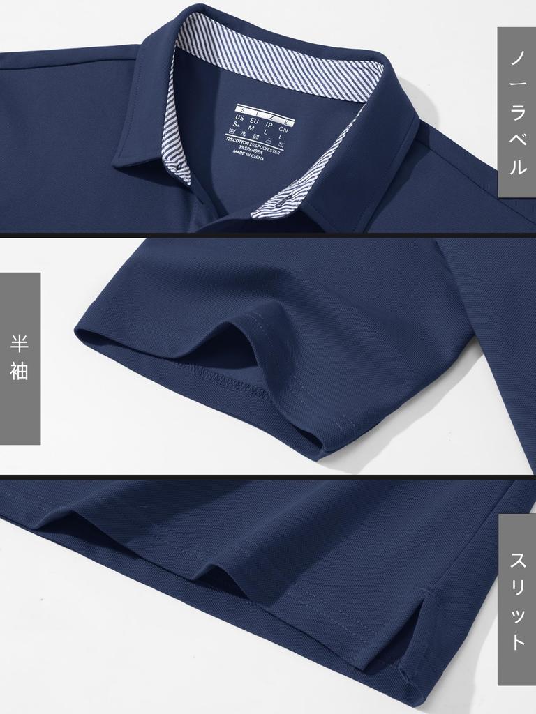 TACVASEN Short Sleeve Polo Cool To the Perfect for Outdoor Casual and Navy Size 3XL Men's Shirt, Touch, Activities, Golf, Work, Sports, Wear, Tennis,