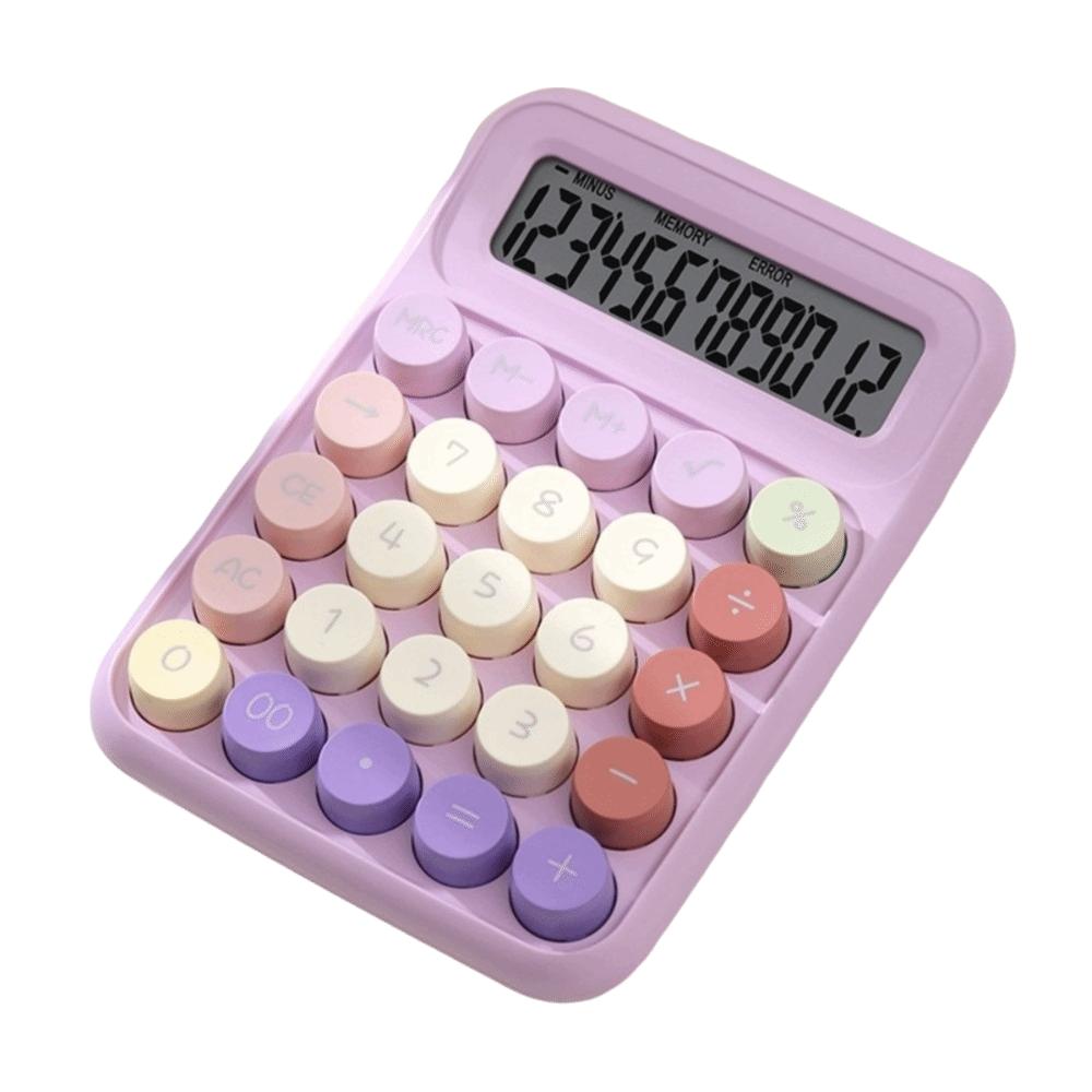 Large LCD Display Mechanical Key Calculator ABS Material Portable Calculator Home