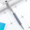 100Pcs/Lot 2 In 1 Crystal Metal Ballpoint Pen Fashion Creative With Stylus Touch Pen Free Custom Logo Name Website Address