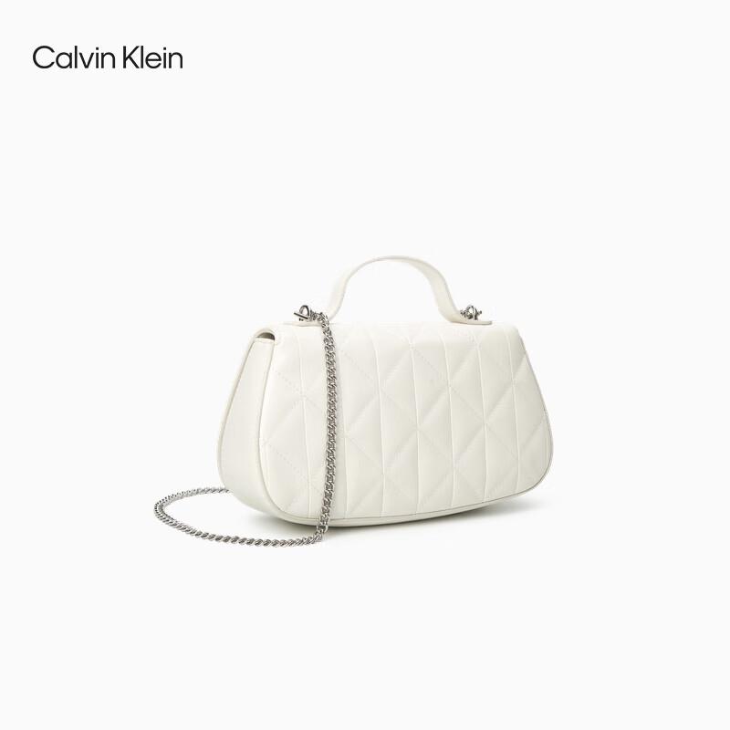 Calvin Klein Women's Quilted Monogram Chain Crossbody Bag