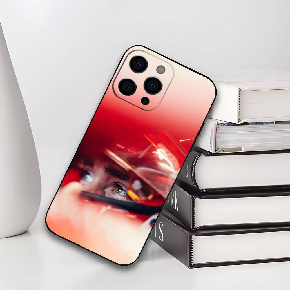 C-Charles Leclerc 16 Phone Case For IPhone 17,16,15,14,13,12,11,Plus,Pro,Max,Plus,XS,soft Case Black Silicone